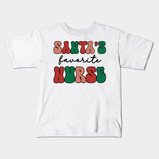 Santa's Favorite Nurse Kids T-Shirt